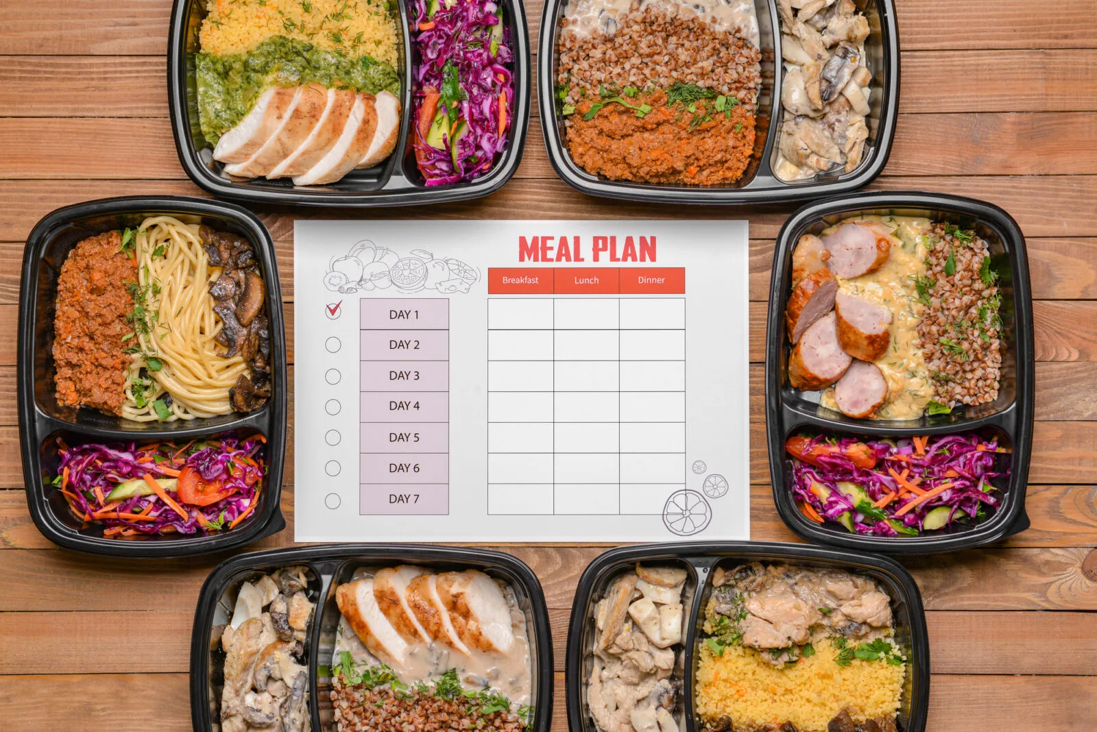 Table spread with multiple dishes